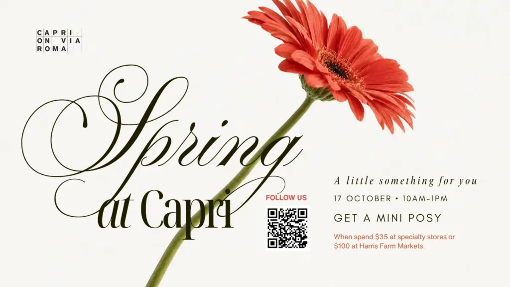 capri flower giveaway poster