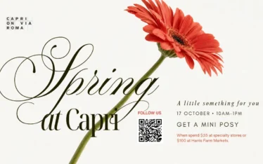 capri flower giveaway poster